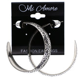 Mi Amore Dangle-Earrings Black/Silver-Tone