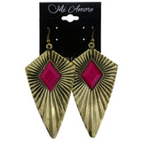 Mi Amore Antiqued Dangle-Earrings Gold-Tone/Pink