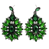 Mi Amore Drop-Dangle-Earrings Green/Dark-Silver