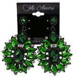 Mi Amore Drop-Dangle-Earrings Green/Dark-Silver