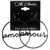 Mi Amore Amour Dangle-Earrings Black