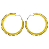 Mi Amore Hoop-Earrings Yellow/Silver-Tone