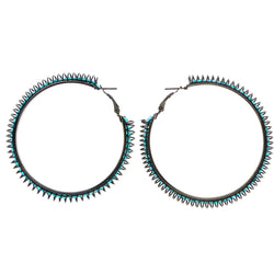 Mi Amore Hoop-Earrings Blue/Dark-Silver