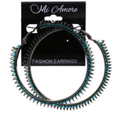 Mi Amore Hoop-Earrings Blue/Dark-Silver