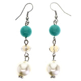 Mi Amore Dangle-Earrings Green/White