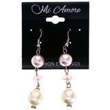Mi Amore Dangle-Earrings Pink/White