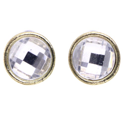 Mi Amore Simple Post-Earrings Silver-Tone/Gold-Tone