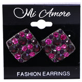 Mi Amore Post-Earrings Pink/Purple