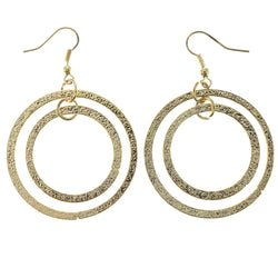 Gold-Tone Metal Dangle-Earrings