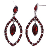 Mi Amore Drop-Dangle-Earrings Red/Dark-Silver