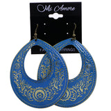 Mi Amore Filigree Dangle-Earrings Blue/Gold-Tone