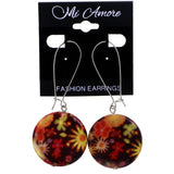 Mi Amore Flower Dangle-Earrings Brown/Orange