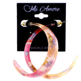 Mi Amore Flower Dangle-Earrings Orange/Pink