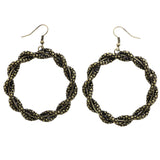 Mi Amore Antiqued Dangle-Earrings Gold-Tone