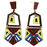 Mi Amore Drop-Dangle-Earrings Multicolor/Gold-Tone