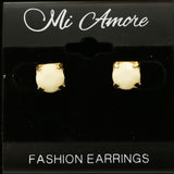 Multi & Silver-Tone Colored Metal Dangle-Earrings LQE747