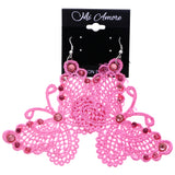 Mi Amore Butterfly Dangle-Earrings Pink