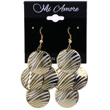 Mi Amore Zebra Stripe Chandelier-Earrings Gold-Tone/Silver-Tone