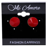 Mi Amore Spike Post-Earrings Red