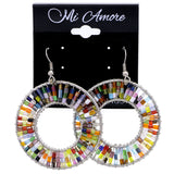 Mi Amore AB Finish  Dangle-Earrings Multicolor/Silver-Tone