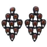 Mi Amore Post-Earrings Black/Orange