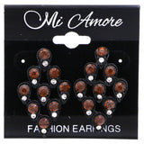 Mi Amore Post-Earrings Black/Orange