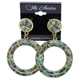 Mi Amore Drop-Dangle-Earrings Green/Gold-Tone