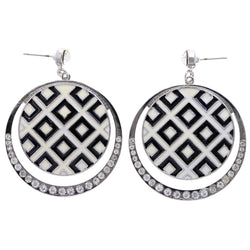 Mi Amore Drop-Dangle-Earrings Black/White