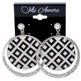 Mi Amore Drop-Dangle-Earrings Black/White