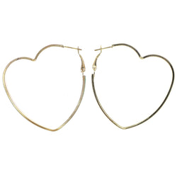 Mi Amore Heart Hoop-Earrings Green/Gold-Tone