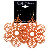 Mi Amore Flower Dangle-Earrings Orange