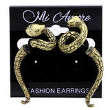 Mi Amore Antiqued Snake Post-Earrings Gold-Tone