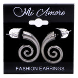 Mi Amore Dangle-Earrings Dark-Silver