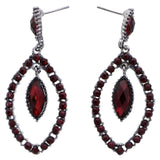 Mi Amore Drop-Dangle-Earrings Red/Silver-Tone