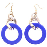 Mi Amore Dangle-Earrings Blue/Gold-Tone