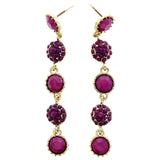 Mi Amore Drop-Dangle-Earrings Pink/Gold-Tone