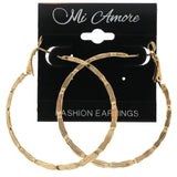 Gold-Tone Metal Hoop-Earrings