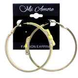 Mi Amore Bow Hoop-Earrings Yellow/Gold-Tone