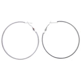 Mi Amore AB Finish  Hoop-Earrings Silver-Tone