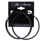 Mi Amore Hoop-Earrings Black