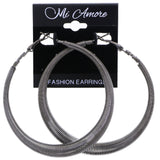 Mi Amore Hoop-Earrings Dark-Silver