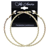 Mi Amore Hoop-Earrings Gold-Tone/White