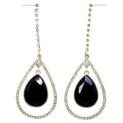 Mi Amore Drop-Dangle-Earrings Gold-Tone/Black