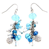 Mi Amore Dangle-Earrings Blue/Clear