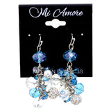 Mi Amore Dangle-Earrings Blue/Clear