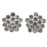 Mi Amore Antiqued Post-Earrings Silver-Tone/Black