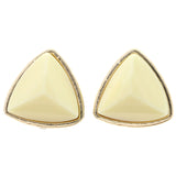 Mi Amore Post-Earrings White/Gold-Tone