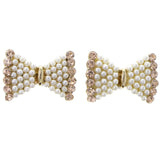 Mi Amore Bow Post-Earrings White/Pink