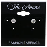 Mi Amore Simple Stud-Earrings Silver-Tone