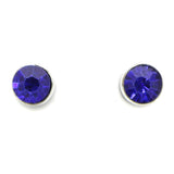 Mi Amore Simple Stud-Earrings Blue/Silver-Tone